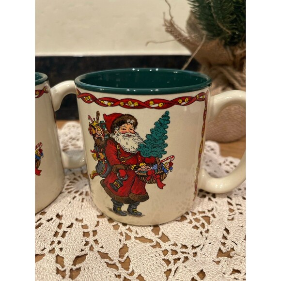 Vintage '91 Kris Kringle Potpourri Press Christmas Mugs - Picture 5 of 10